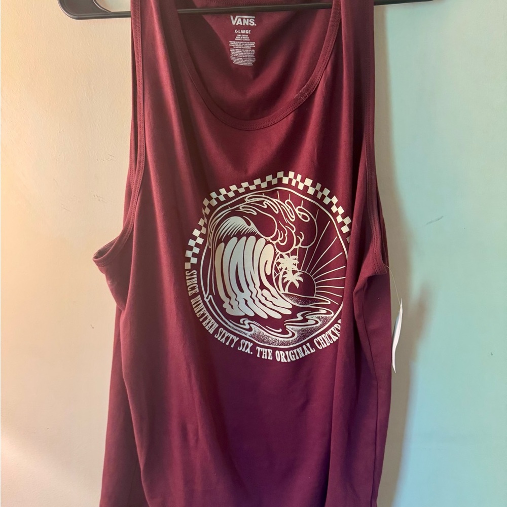 Vans Men’s XL Burgundy Crew Neck Tank Tee